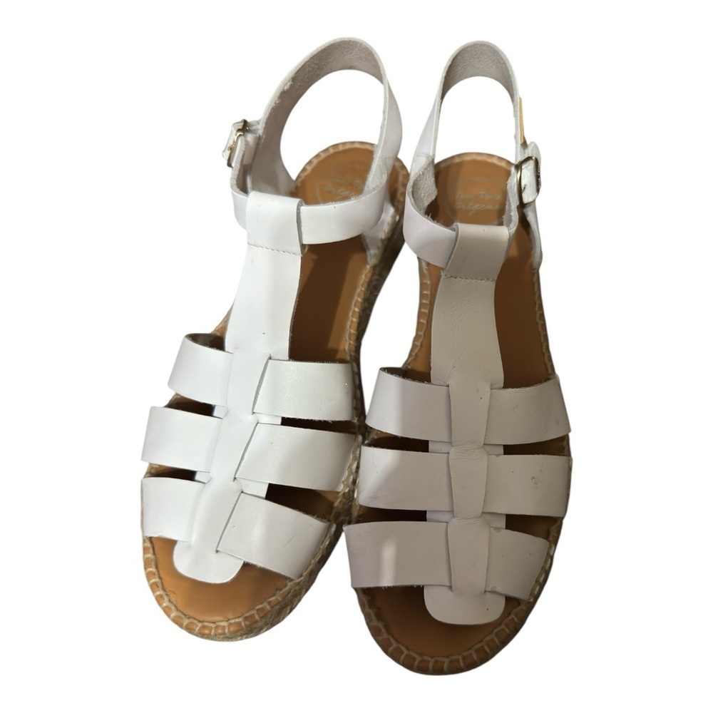 Toni Pons Emma White Leather Espadrille Sandals EU 41 US 10